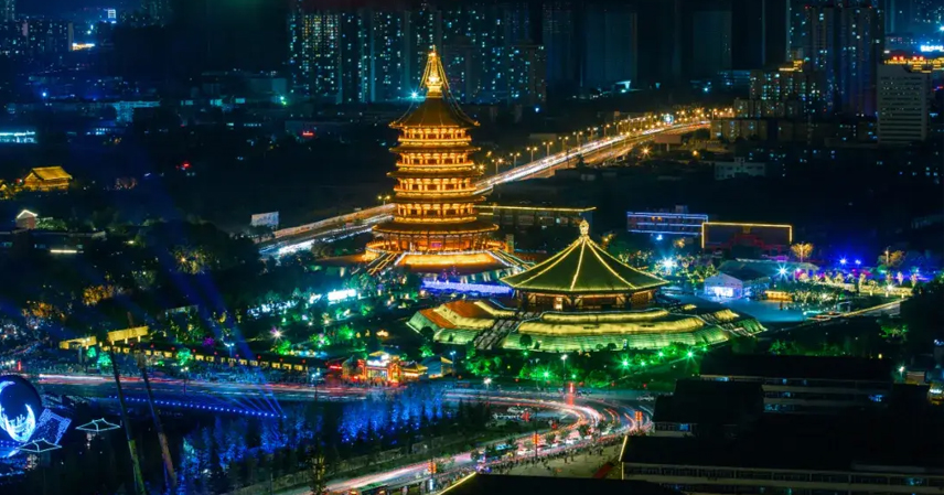 Luoyang city night scene, China